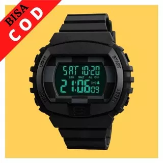 Jam Tangan SKMEI 1304 Digital Sporty Pria - Hitam Polos Termurah A0W7 Jamtangan Keren Murah Cowok