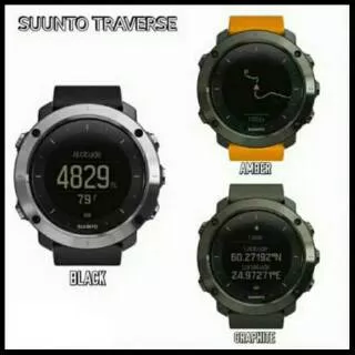 Suunto Traverse Black Amber Graphite  - Original Garansi Resmi Indonesia 2 Tahun