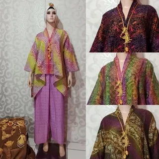 Setelan Celana Kulot Dobi Atasan Batik Viscose Silk Sutra ~ Modeluv