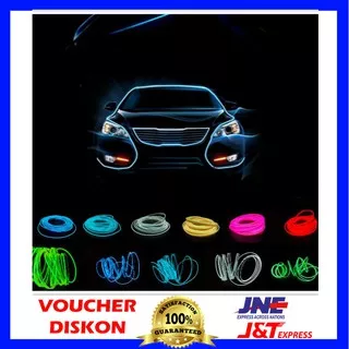 Lampu Interior Mobil LED Neon 3 Meter + 12V Inverter - Lampu Neon LED Interior Mobil