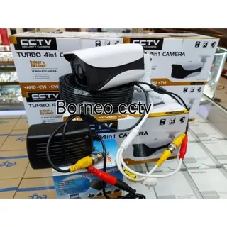 CAMERA CCTV ANALOG 1000TVL LANGSUNG COLOK KE TV KOMPLIT TGL PASANG