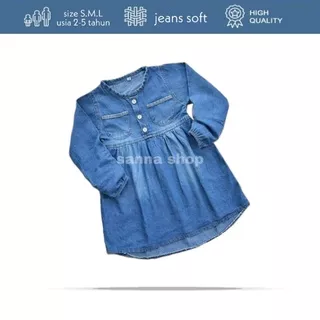 Dress Jeans Anak perempuan usia 1-5 tahun , denim levis joly