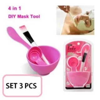 Set 3 Pcs Mangkok Masker Set.Mangkuk Masker Set.Mask Bowl Set