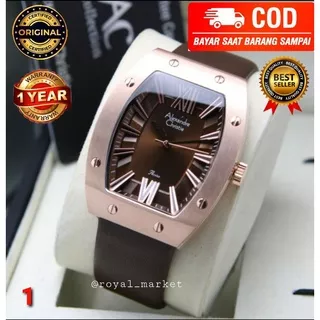 [PILIHAN WARNA LAIN DIGESER FOTONYA] ORI JAM TANGAN PRIA ALEXANDRE CHRISTIE KULIT STRAP COWOK ARLOJI WATCH ALEXANDER ALESANDER CHRISTI CHRISTY CRISTI CRISTY CRISTIE LAKI ROSE GOLD BROWN BLACK AC8650 AC 8650