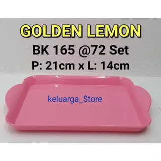 baki  kecil   golden lemon / nampan mini pink / SMALL TRAY / baki mini golden lemon piring kue snack