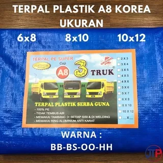 TERPAL PLASTIK KOREA  A8 Ukuran (6x8, 8x10, 10x12) Cap Gajah