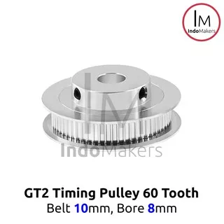 Timing Pulley GT2-10mm 60 Teeth Bore 8mm for 10mm GT2 Belt