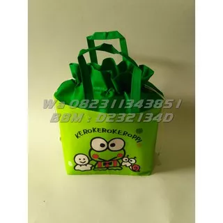 Tas Ulang Tahun Anak Kartun KEROPI  | Tas Serut ANAK Ukuran 20x20cm