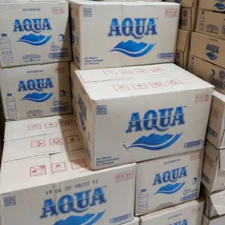 Aqua botol 600ml 24pcs air mineral botol 600 ml 24 pcs 1 dus