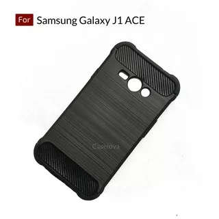 iPaky Case HP Samsung J1 Ace Case Carbon Black Fiber Kondom HP Karbon Casing Premium