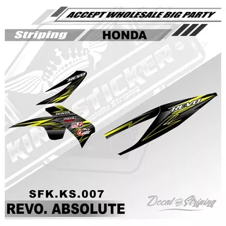 Sticker Striping Honda Revo Absolute - Sticker Striping Variasi  Motor  Revo Absolute . SFK.KS.007