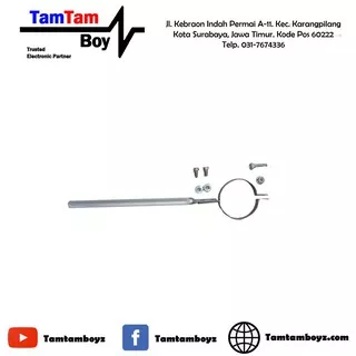 Holder Bracket LNB Ku Band Ekstension Besi Untuk 2 Satelit 1 Parabola