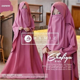 SHOFIYA KIDS SYARI gamis anak set khimar besar dan cadar premium wolfis original free return