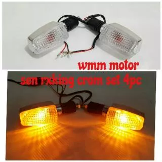 LAMPU SEN RX KING CROME-LAMPU SEIN RXKING CROM IMPORT bisa vixion cb r15 win rxz klx cb150 tiger dll