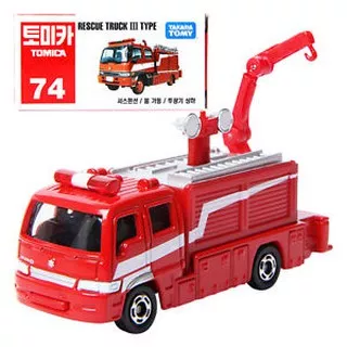 Tomica No 74 Rescue Truk Miniatur Mobil Pemadam Kebakaran Api Replika Diecast Takara Tommy Reguler