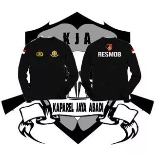 Kaos Logo Resmob/Baju Resmob/Atasan Pria wanita resmob Lengan Panjang/Kaos Polisi/Kaos Baju Police