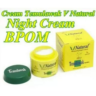 CREAM MALAM TEMULAWAK V NATURAL BPOM / NIGHT CREAM TEMULAWAK V NATURAL BPOM