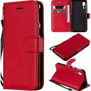 Leather Flip Cover Vivo Y21/Y22 Samsung M21 / Samsung Note 20 Wallet Case Kulit - Dompet