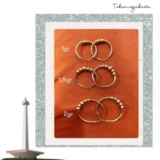 Anting Emas Gipsi Pentol 1gram/6k