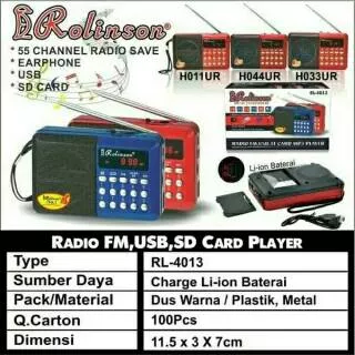 radio fm rolinson speaker mp3 musik suport usb flasdisk mmc memori card suara sangat kencang hi-fi
