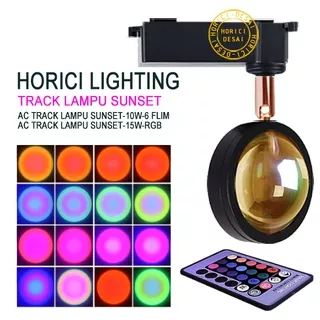 HORICI LIGHTING / ASLI FULL AC 15W TRACK LAMPU SUNSET RGB/ MODEL BARU  LAMPU SOROT REL LED / SPOTLIGHT TRACK LIGHT /COB SPOT LIGHT