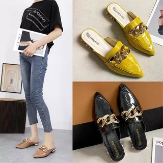 Free Box Flat Shoes Wanita NS970 Sepatu Sandal Flat Wanita Kekinian Termurah