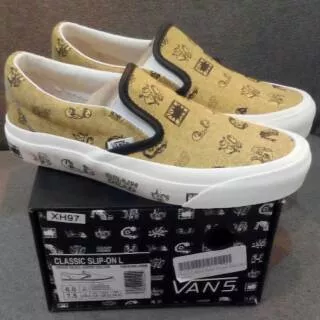 Vabs Slip on Vault Brain Dead Yellow - Vans Vault Brain dead Vans Og vault Vans Oldskool Terlaris