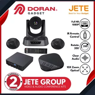 Video Conference Camera Cam Webcam JETE Group 10x Zoom with 2 Expansion Microphone - Garansi 2 Tahun