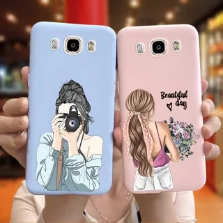 Samsung Galaxy J7 / J7 (2016) / J7 Pro 2017 Phone Case SM-J700F J710F J730G Pretty Girl Soft Silicone TPU Case