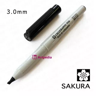 SAKURA Calligraphy Pen 3.0mm - Black Pigment (Stylo de Calligraphie) Pulpen Sakura Pulpen Kaligrafi