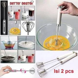 BETTER BEATER 2 PCS HAND MIXER AUTOMATIS MIXER BETTER BEATER PENGOCOK TELUR & ADONAN OTOMATIS/  Mixer Elektrik Mixer Portable Praktis /  Beater Better is 2 pcs Manual Mixer Kocokan Telur Telor 2pcs