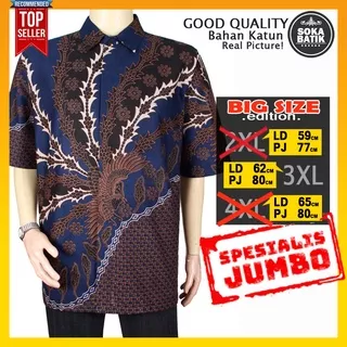 Baju Batik Pria JUMBO Big Size Ukuran Besar XXL XXXL XXXXL