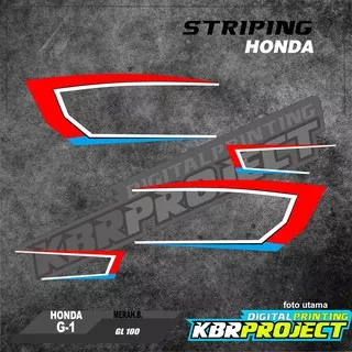 gl 100 striping gl 100 motor honda motor sticker variasi Racing G-1(cod) stiker motor