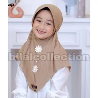 Bergo Pet Plisket Anak Bunga // Plisket Bunga Anak