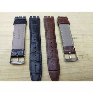 strap tali kulit jam tangan swacth irony size 19 mm tali jam Swatch irony