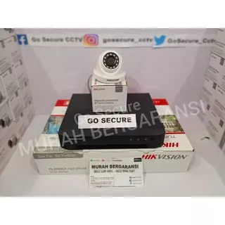 PAKET CCTV FULL HD 1080P 1 KAMERA CCTV 1 CHANNEL HIKVISION 2MP