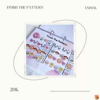 BUSY BOOK / activity book PER LEMBAR finish the pattern animal