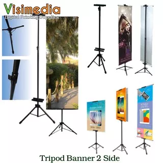 Tripod Poster 2 sisi | Tripod Baner 2 Sisi | Standing Tripod|Frame Stand| Frame Foto