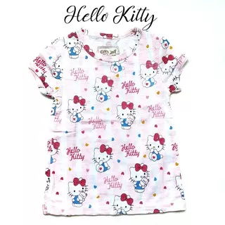 Baju Kaos Over Cranes Pendek Hello Kitty