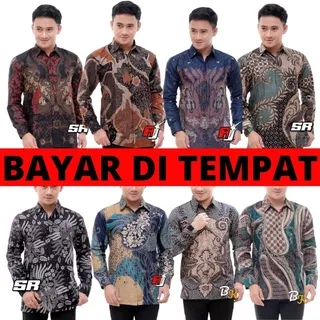 Batik Pria Lengan Panjang BATIK  NAKULA HRB026 motif KERATONAN size M L XL XXL Reguler BW 246 BS ADS IKL