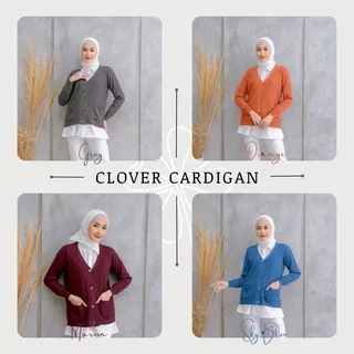 Modesee Cardigan Sweater Rajut Wanita Korean Style Clover Cardigan M1356, Outer Cardy, Outer Wanita, Sweater Korean Style Terbaru Kekinian, Cardigan Kancing Bisa COD