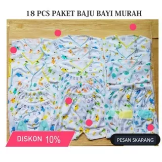 Paket bayi baru lahir, Baju bayi, Pakaian bayi, Set baju bayi lahir, Baju bayi 18Pcs/ 9 Stel