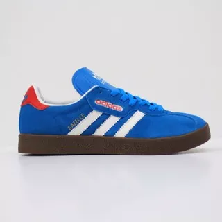 Sepatu Adidas Gazelle Super Suede London Manchester Blue Sole Gum Original BNIB Kode Art CQ1883