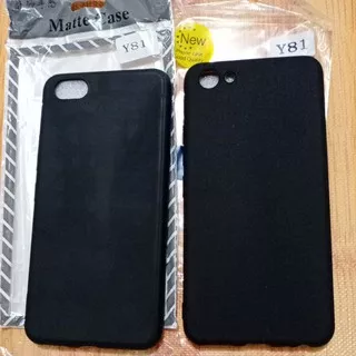 Black Matte Slim Vivo Y81 Soft Case Silikon polos hitam