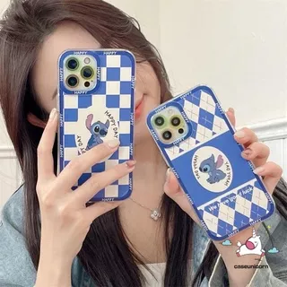 Cute Cartoon Stitch Phone Case for iPhone 11 iPhone 6s 6 7 8 plus XR X XS Max 11 12 13 pro max SE 2020 Rhomboid Square Soft Tpu Case Cover