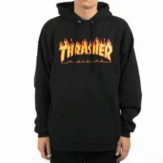 jaket sweater Thrasher api hitam