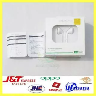 Earphone Oppo R9 Original - Handsfree Oppo R9 Putih - Headset F1 white