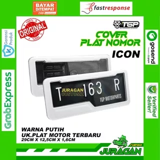 Cover Plat Nomor Icon TGP putih / tempat plat nomor / bingkai plat nomor / dudukan plat nomor