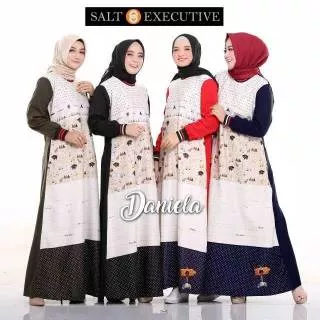 Original Gamis Qazana by salt executive daniella dress Gamis Premium Murah Super Big Sale Gamis Bran