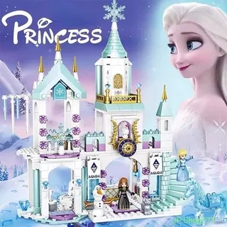 Mainan Anak Brick Princess Elsa Snow Castle